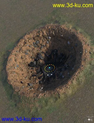 3D打印模型Meteor and Ship Crash Site的图片