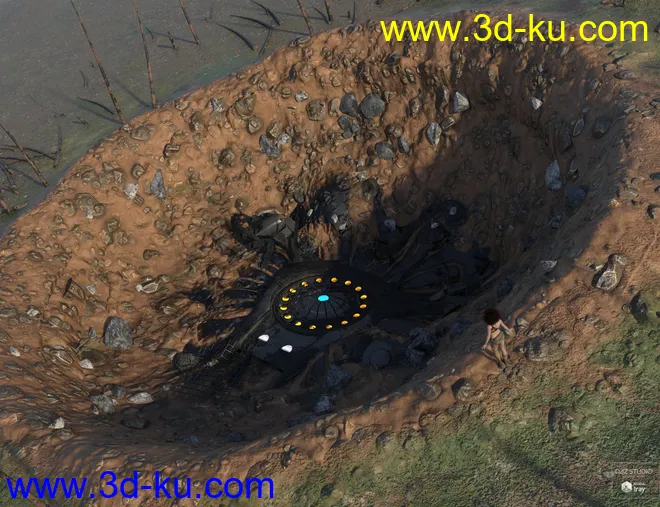 Meteor and Ship Crash Site模型的图片9