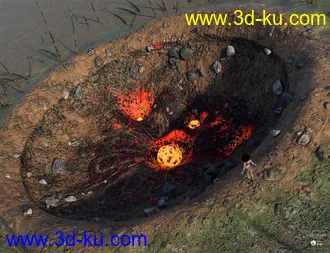 3D打印模型Meteor and Ship Crash Site的图片
