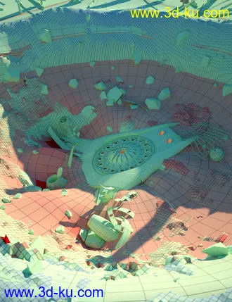 3D打印模型Meteor and Ship Crash Site的图片