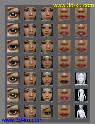 3D打印模型Minha for Genesis 8 Female的图片