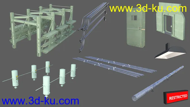 Missile Silo Hallway模型的图片7