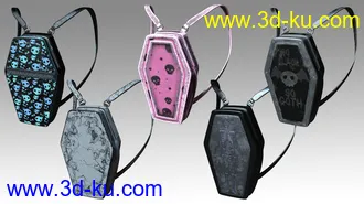 3D打印模型Misty Kawaii Goth Textures for dForce Misty Pastel Goth Outfit的图片