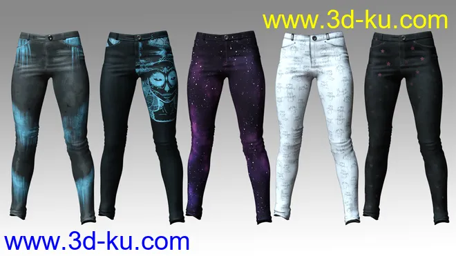 Misty Kawaii Goth Textures for dForce Misty Pastel Goth Outfit模型的图片4