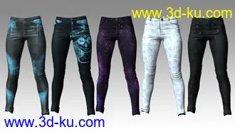 3D打印模型Misty Kawaii Goth Textures for dForce Misty Pastel Goth Outfit的图片