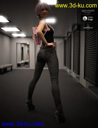3D打印模型Misty Kawaii Goth Textures for dForce Misty Pastel Goth Outfit的图片