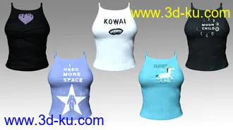 3D打印模型Misty Kawaii Goth Textures for dForce Misty Pastel Goth Outfit的图片
