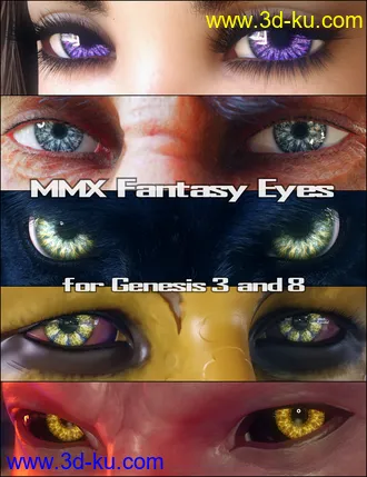 3D打印模型MMX Fantasy Eyes for Genesis 3 and 8的图片