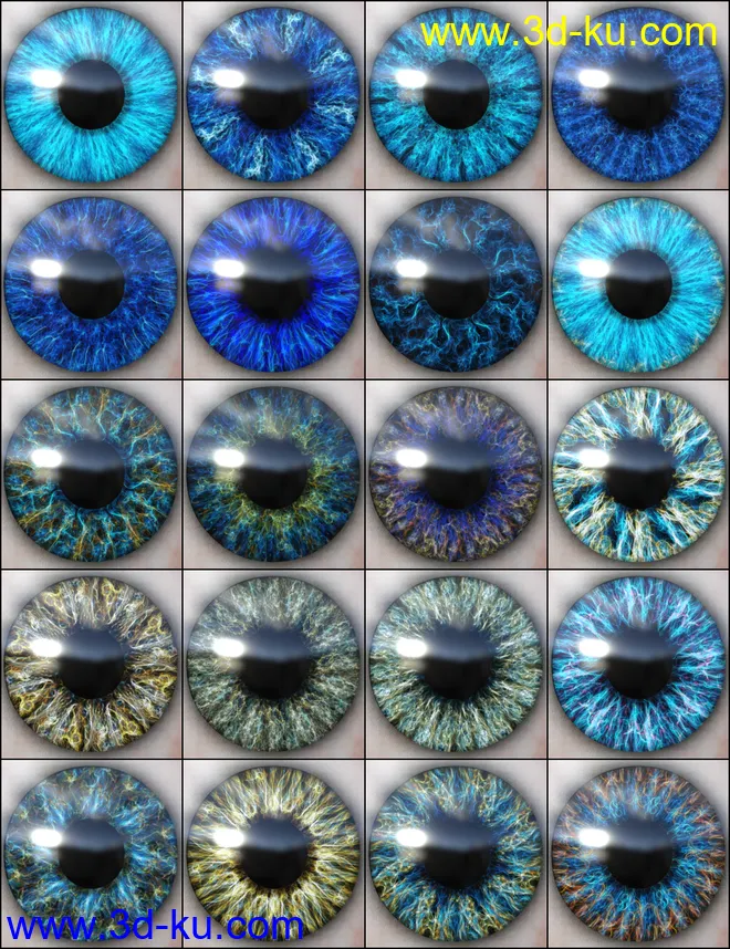 MMX Fantasy Eyes for Genesis 3 and 8模型的图片3