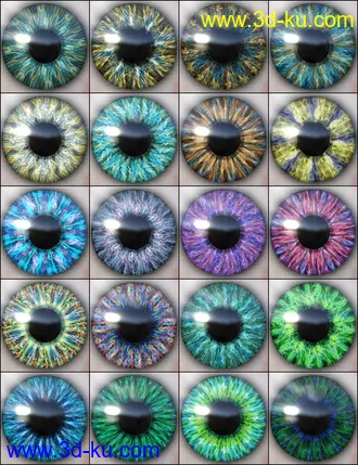 3D打印模型MMX Fantasy Eyes for Genesis 3 and 8的图片