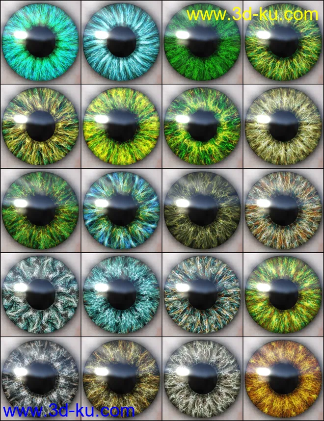 MMX Fantasy Eyes for Genesis 3 and 8模型的图片7