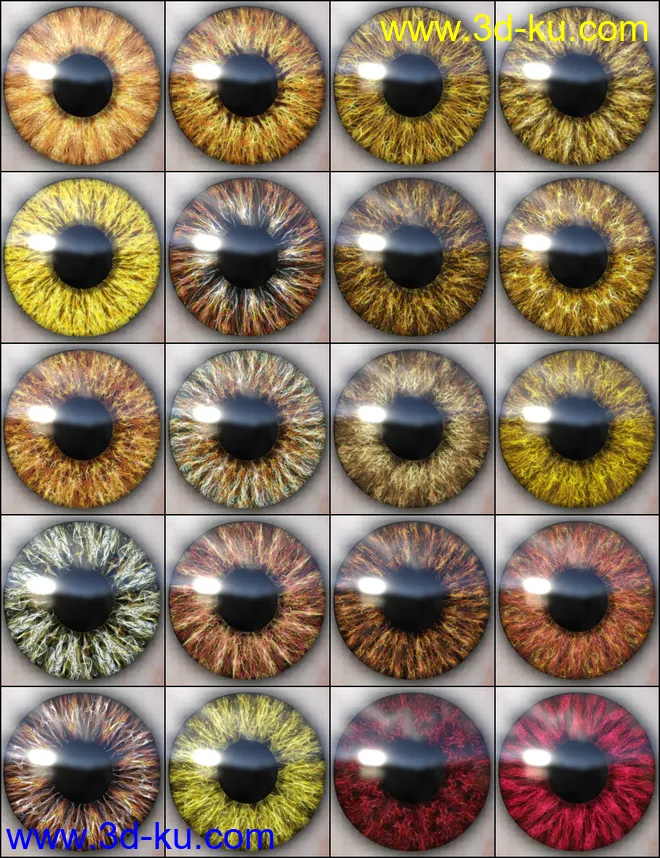 MMX Fantasy Eyes for Genesis 3 and 8模型的图片9