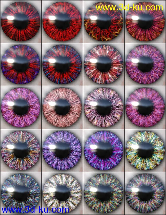 MMX Fantasy Eyes for Genesis 3 and 8模型的图片11
