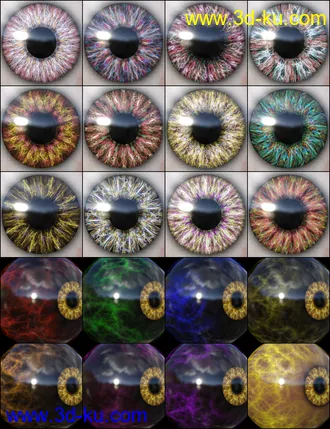 3D打印模型MMX Fantasy Eyes for Genesis 3 and 8的图片