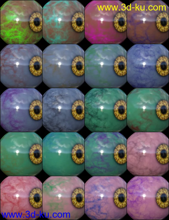 MMX Fantasy Eyes for Genesis 3 and 8模型的图片15