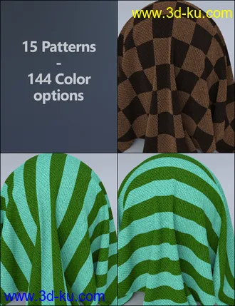 3D打印模型MMX Knitted Fabric and Patterns for Iray的图片