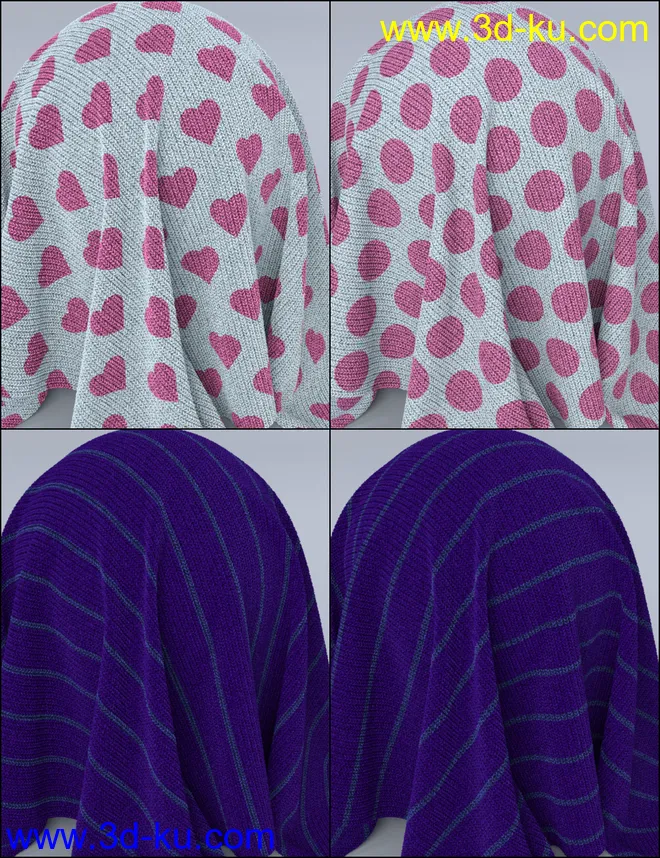 MMX Knitted Fabric and Patterns for Iray模型的图片6