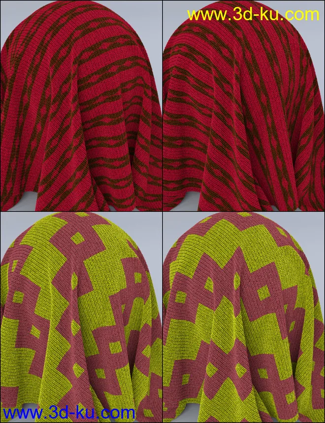 MMX Knitted Fabric and Patterns for Iray模型的图片8