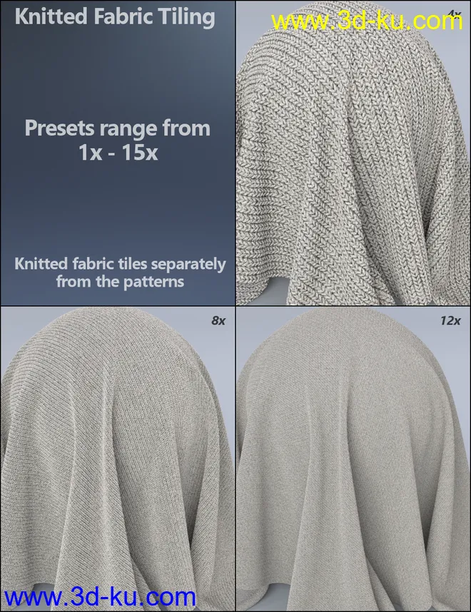 MMX Knitted Fabric and Patterns for Iray模型的图片10
