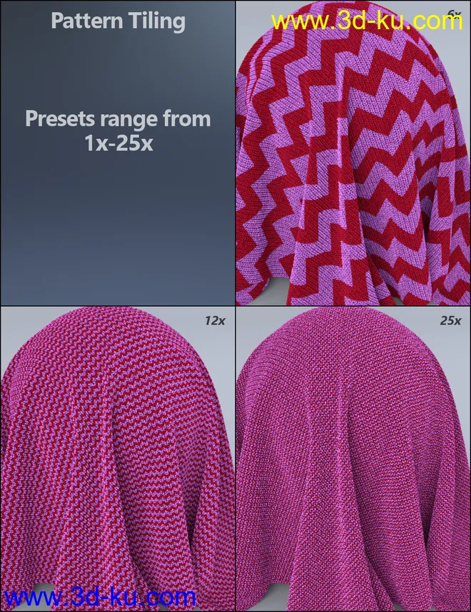 MMX Knitted Fabric and Patterns for Iray模型的图片11