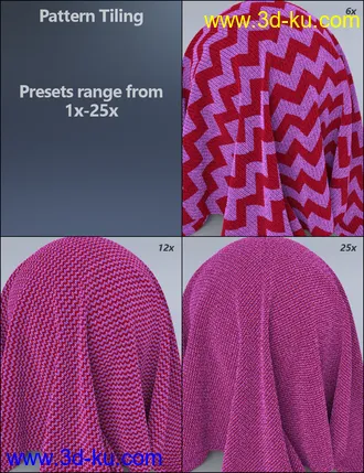 3D打印模型MMX Knitted Fabric and Patterns for Iray的图片