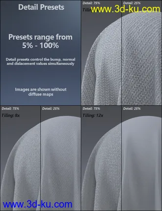 3D打印模型MMX Knitted Fabric and Patterns for Iray的图片