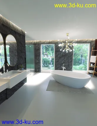 3D打印模型Modern Euro Bathroom的图片