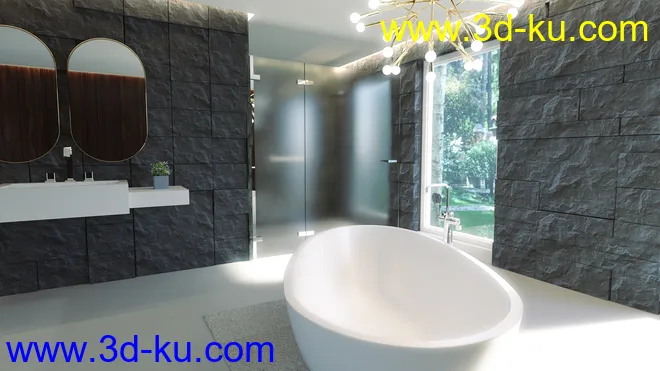 Modern Euro Bathroom模型的图片4