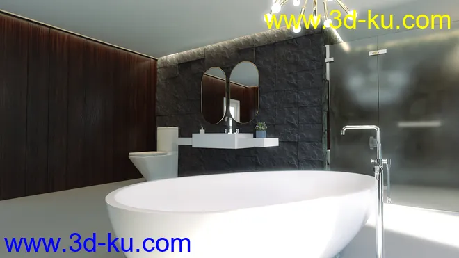 Modern Euro Bathroom模型的图片5