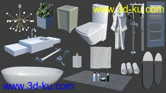 3D打印模型Modern Euro Bathroom的图片