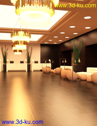 3D打印模型Modern Hotel Lobby的图片