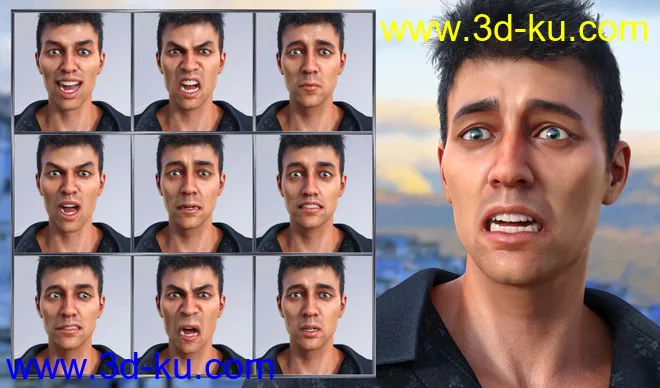 Modern Man - Expressions for Genesis 8 Male and Diego 8模型的图片3