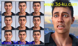 3D打印模型Modern Man - Expressions for Genesis 8 Male and Diego 8的图片