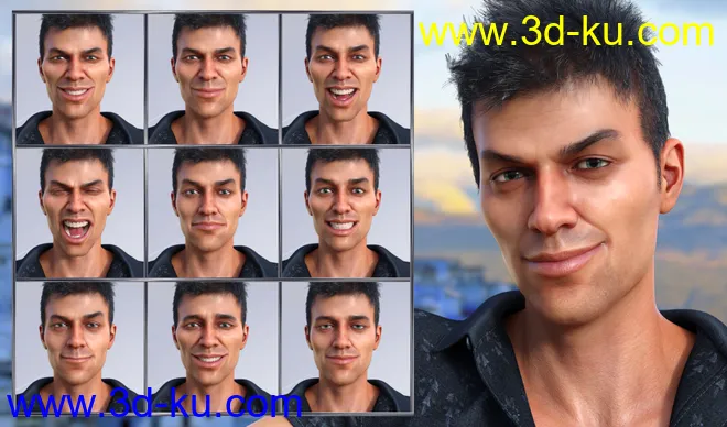 Modern Man - Expressions for Genesis 8 Male and Diego 8模型的图片4
