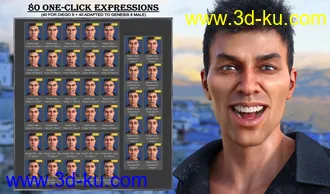 3D打印模型Modern Man - Expressions for Genesis 8 Male and Diego 8的图片