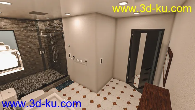 Modern Tidy Bathroom模型的图片4