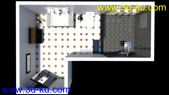 Modern Tidy Bathroom模型的图片7