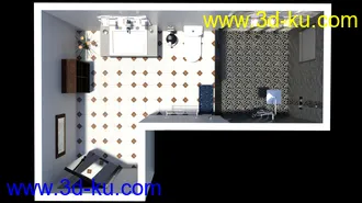 3D打印模型Modern Tidy Bathroom的图片