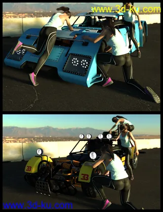 3D打印模型Modular Buggy Poses For Genesis 8的图片
