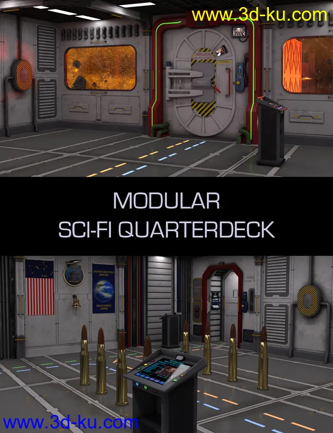 Modular Sci-Fi Quarterdeck模型的图片1