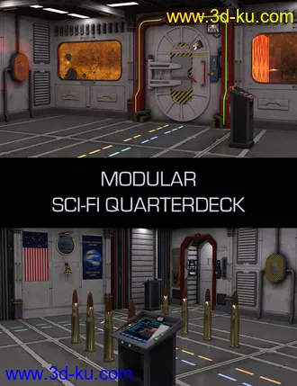 3D打印模型Modular Sci-Fi Quarterdeck的图片