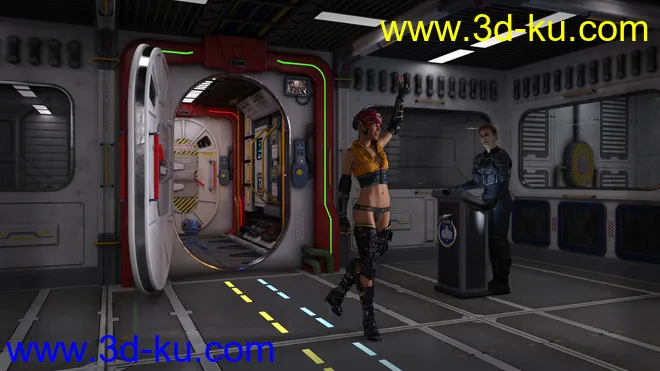 Modular Sci-Fi Quarterdeck模型的图片2