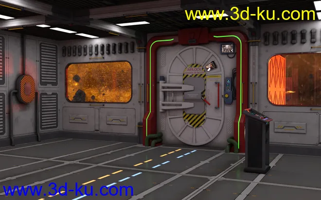 Modular Sci-Fi Quarterdeck模型的图片4