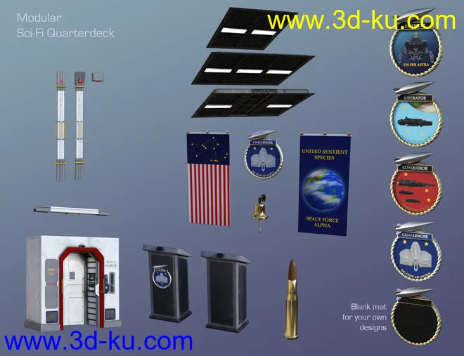 Modular Sci-Fi Quarterdeck模型的图片12