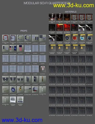 3D打印模型Modular Sci-Fi Quarterdeck的图片