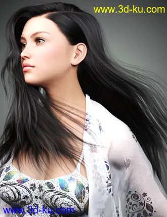 3D打印模型Monica Hair For Genesis 8 Female(s)的图片