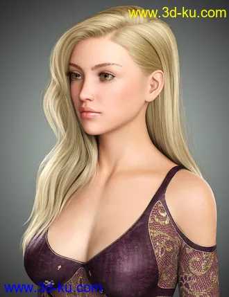 3D打印模型Monica Hair For Genesis 8 Female(s)的图片