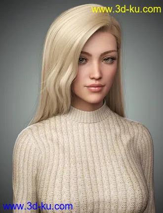 3D打印模型Monica Hair For Genesis 8 Female(s)的图片