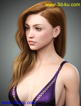 3D打印模型Monica Hair For Genesis 8 Female(s)的图片