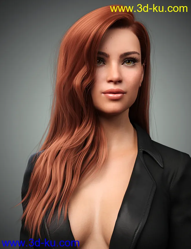 Monica Hair For Genesis 8 Female(s)模型的图片10